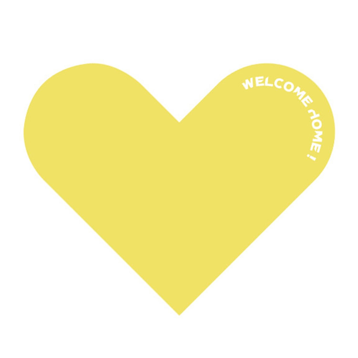 Floor Mat Anti-slip Cuttable Clear Printing Protective PVC Black Heart Shape Front Door Keep Clean E