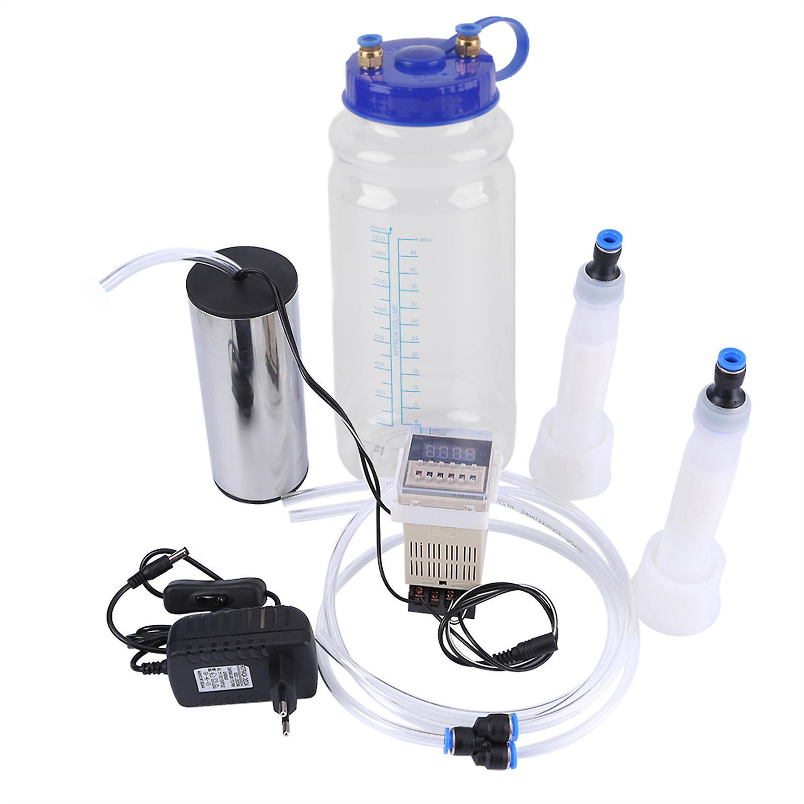 2L Portable Electric Milking Machine with Time Controller for Cow 100?250V EU Plug