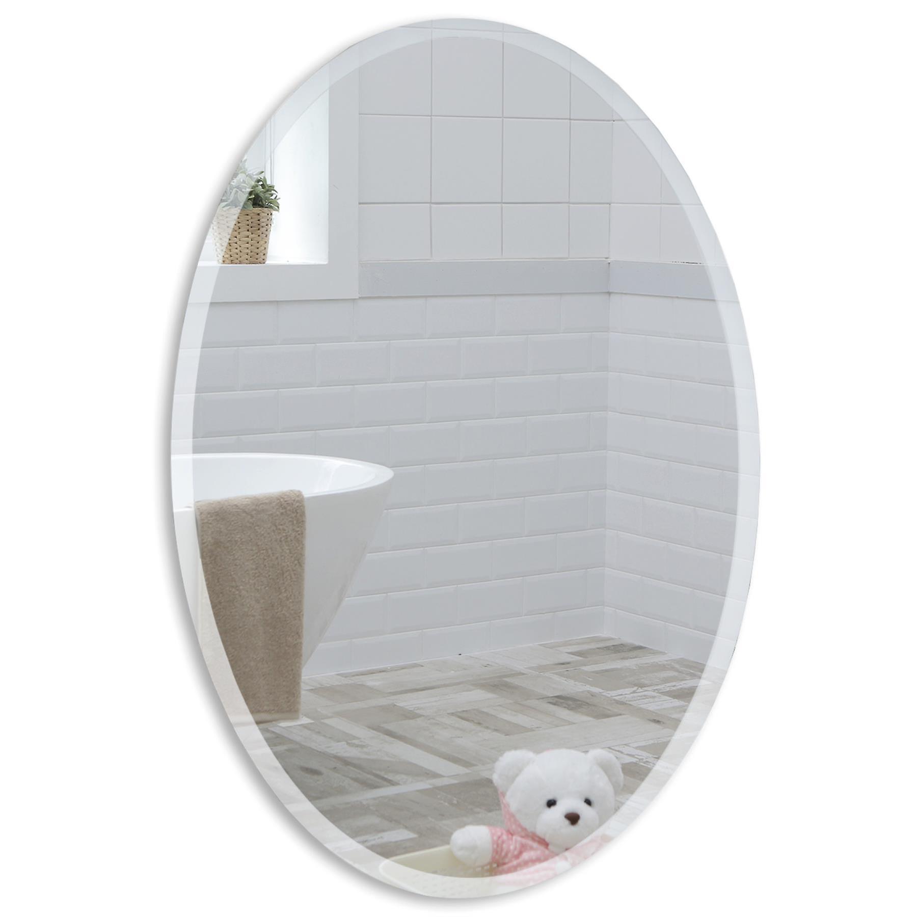 Oval Wall Mirror 50 x 40cm & Demister