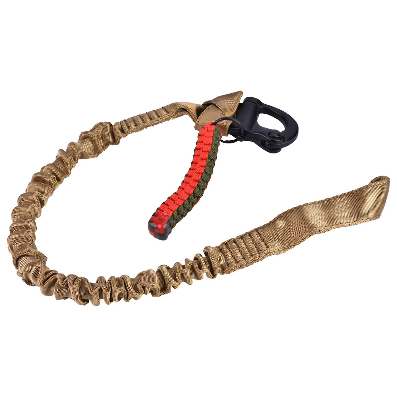 Single Point Quick Release Bungee Rifle Safety Lanyard (Beige)