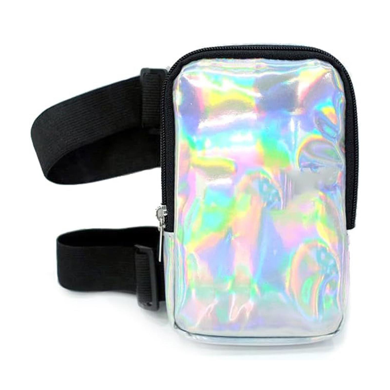Women's Holographic Thigh Bag Adjustables Straps Waist Pouch for Party Activities