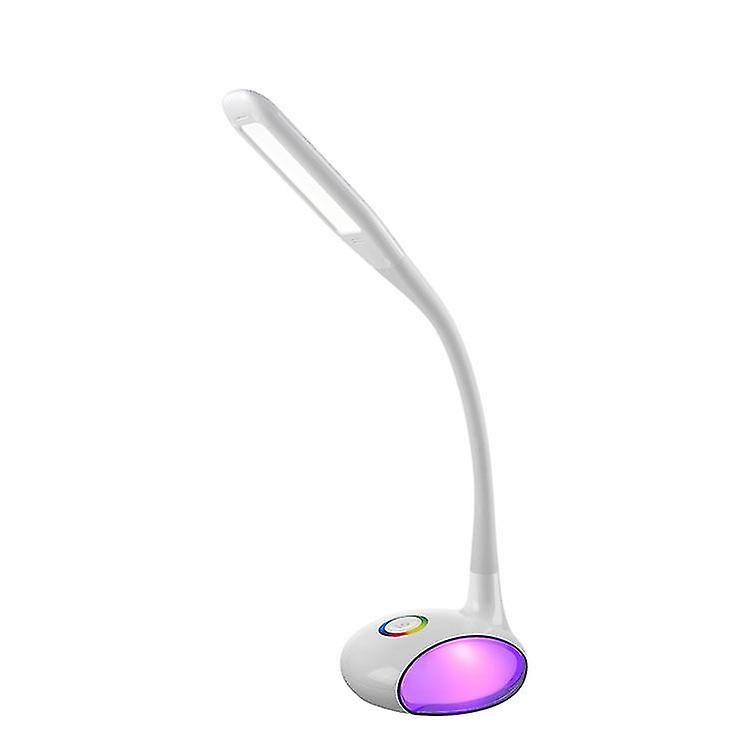 LED Bedside Lamp 256 RGB Colors and 3 Brightness Levels, Gooseneck Table Lamp for Kids, Touch Table