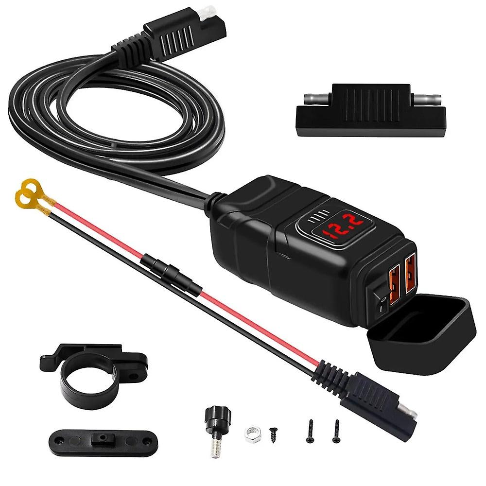 12V Fast Charging Motorcycle Usb Charger 3.0 Power Adapter - Universal Accessories