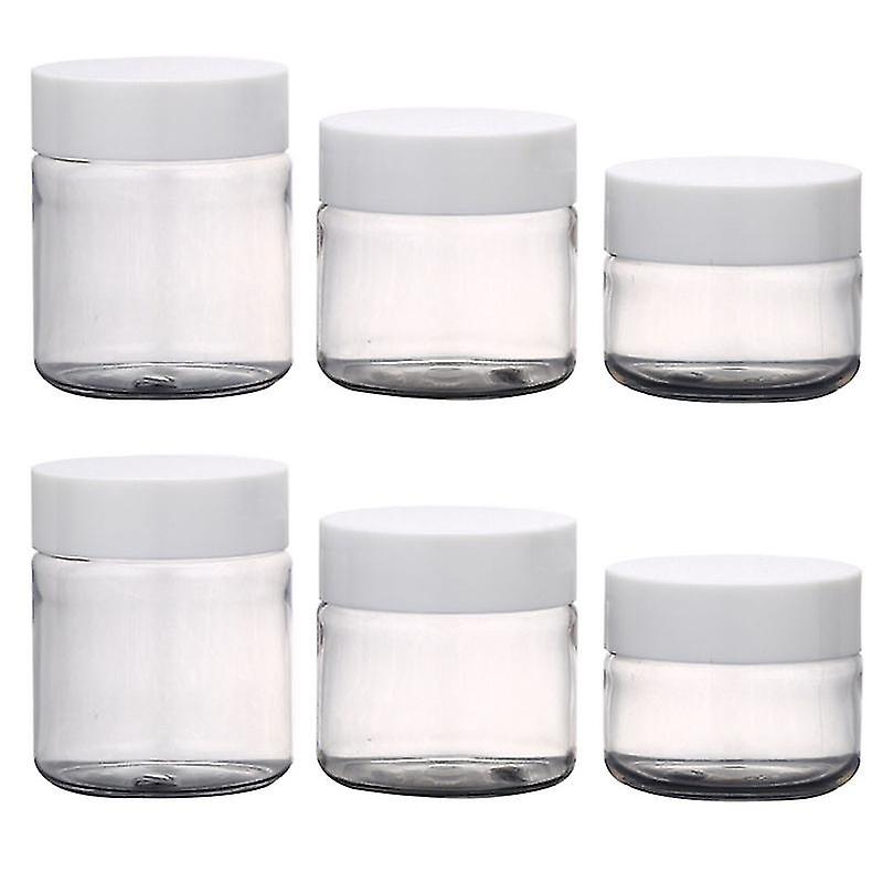 6pcs Plastic Cosmetics Jars