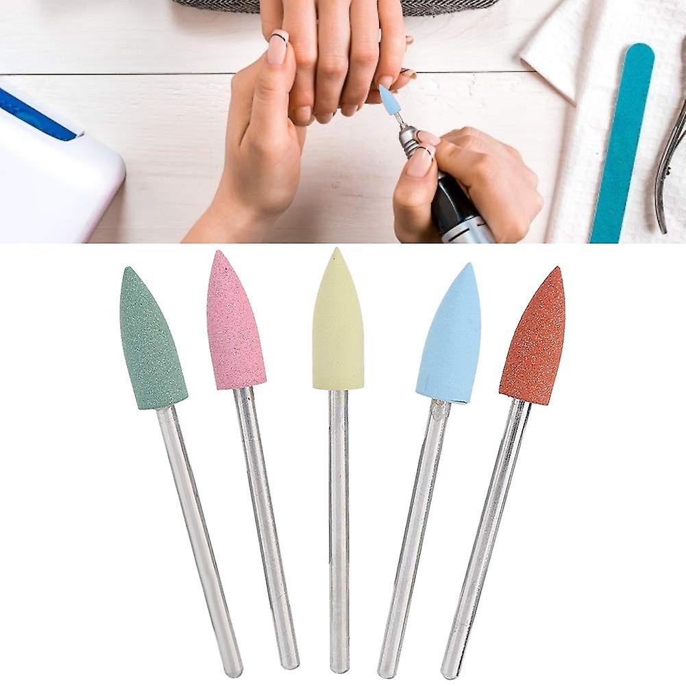 Electric Nail Drill Bits Set, Rubber Nail Drill Bits Cuticle Cleaner Dust Drill Bits Set Manicure Pe