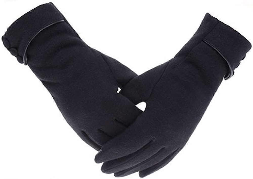 Women's Winter Warm Gloves with Thick Lining Windproof Touch Screen Gloves