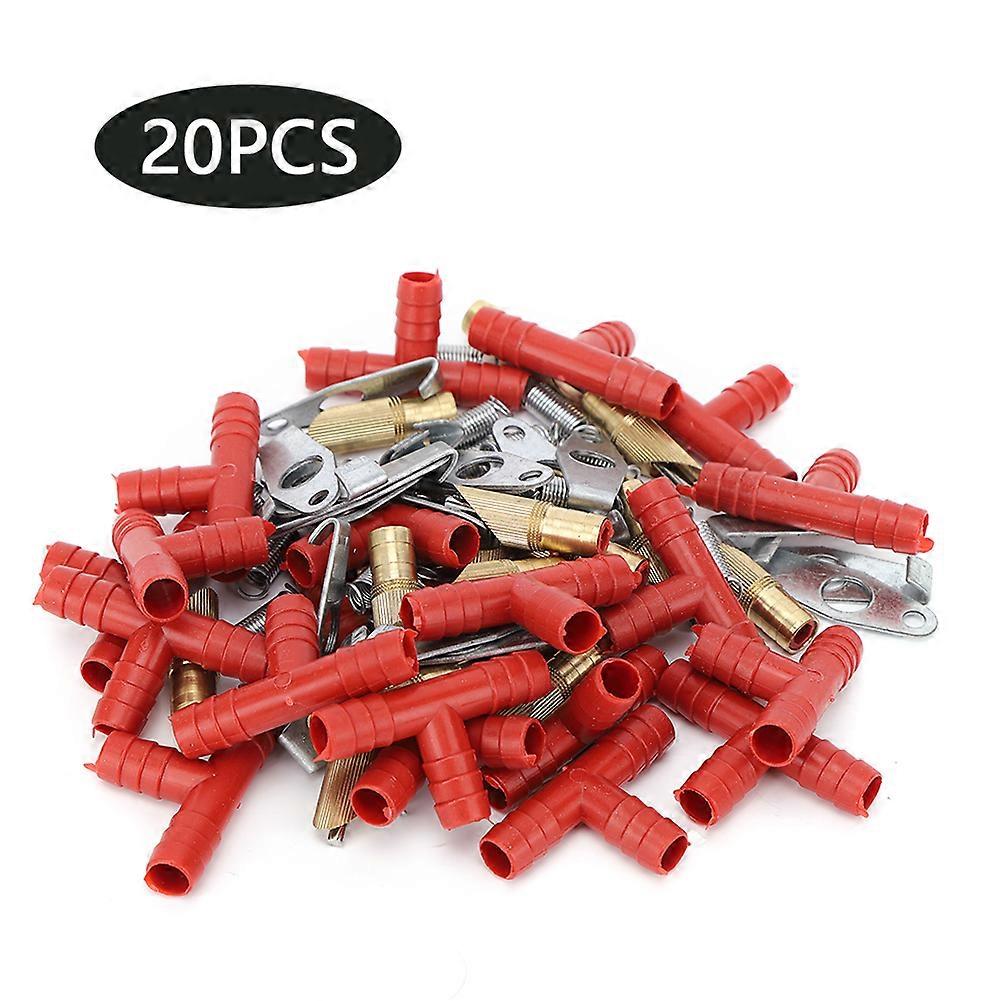 20 Sets Rabbit Drinker Waterer Water Nipple Livestock Drinking Water Tool Accessories NO.7612