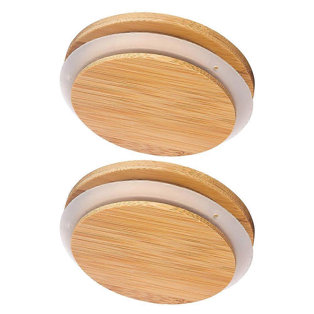 2st Bambu Lock Förseglade Glasrör Tillbehör Förvaring Glas Flaska Lock