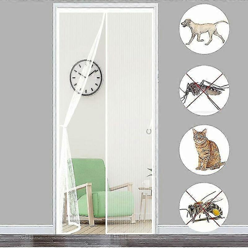Cibinlik Kapı, 140 X 240 cm Manyetik Sinek Kapı Perde Otomatik Kapanış Böcek Kovucu Cibinlik Uyumlu Balkon Kapıları, Oturma Odası, Dri Yok