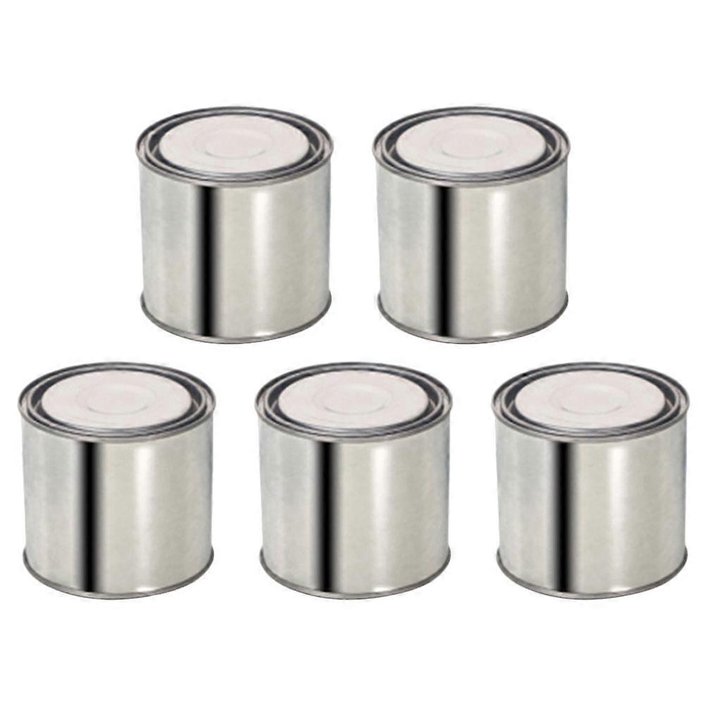 5Pcs Tinplate Paint Can Practical Paint Bucket Round Tinplate Pigment Paint Holder