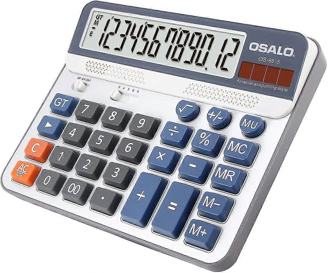 Desktop calculator with large 12-digit LCD display Pocket calculator (OS-6815)