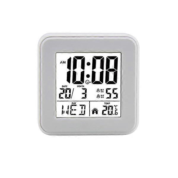 Present radio controlled clock-H170 white with backlight