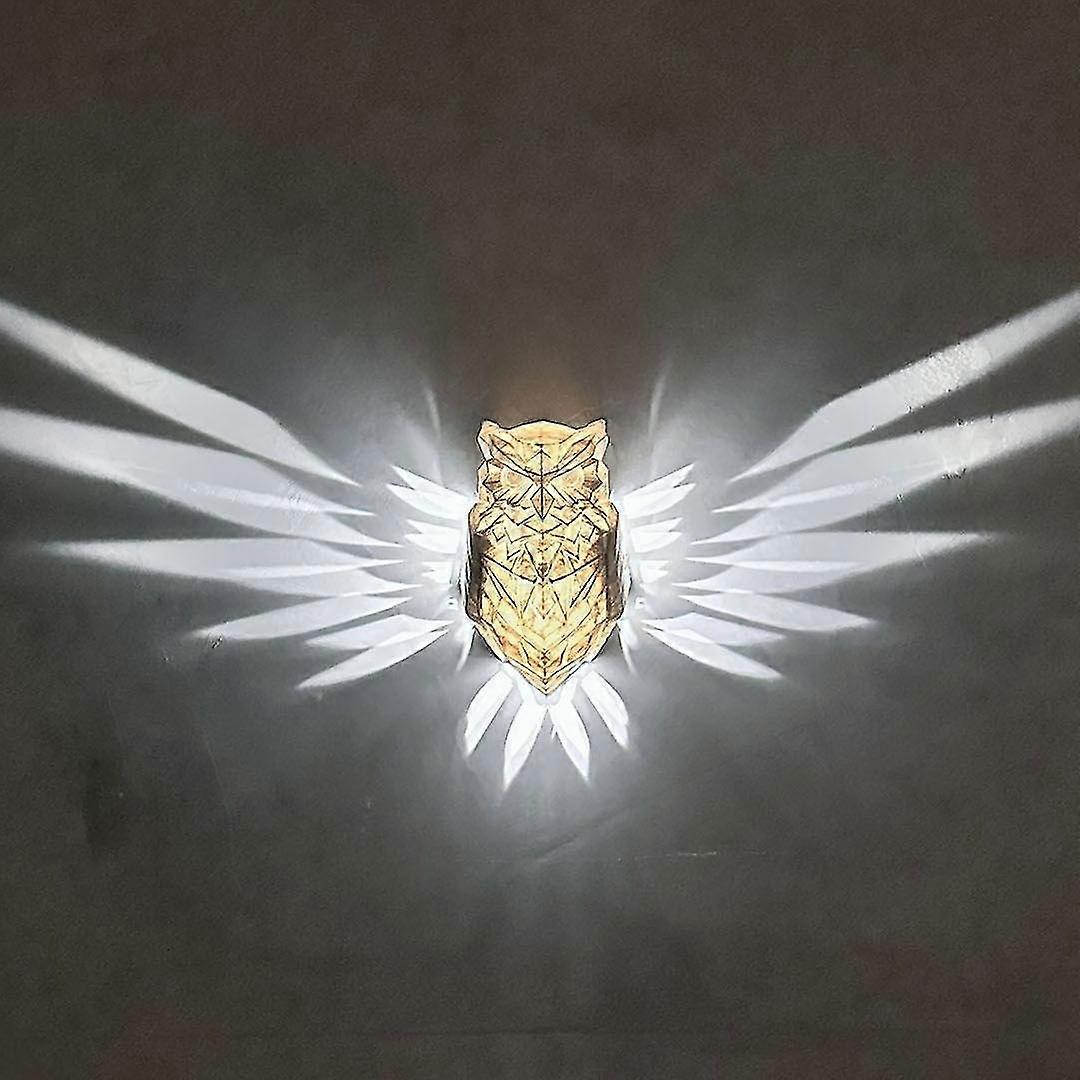 Owl wings lamp wall mount LED light with adapter