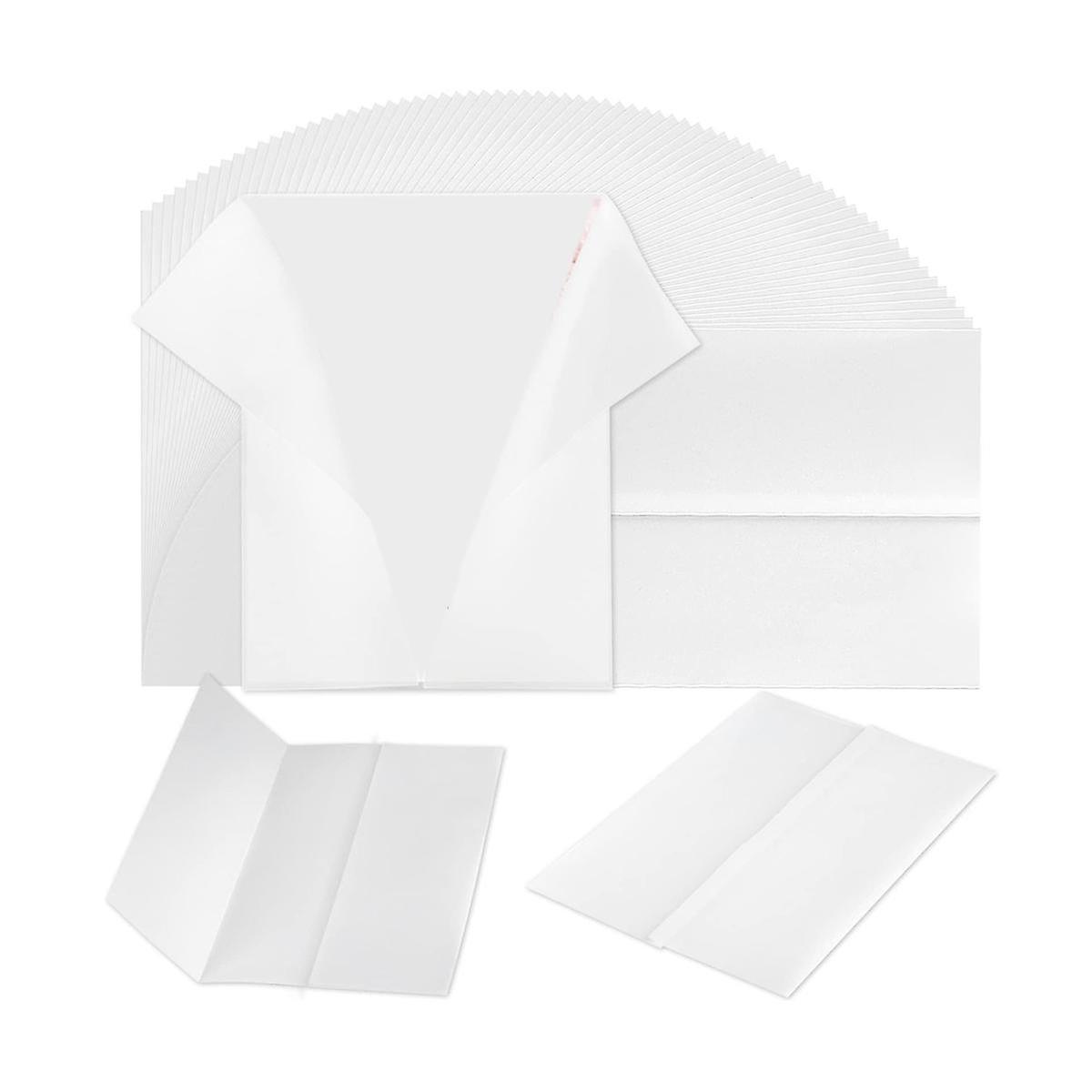 120Pcs Pre-Folded Vellum Paper, Printable Vellum Jackets Translucent Vellum Paper 5X7 Inch Vellum P