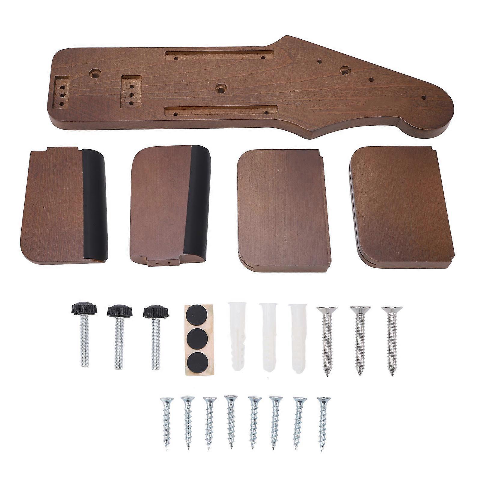 Vägghållare för gitarr, massivt trä, väggmonterat stativ för ukulele, basmandolin