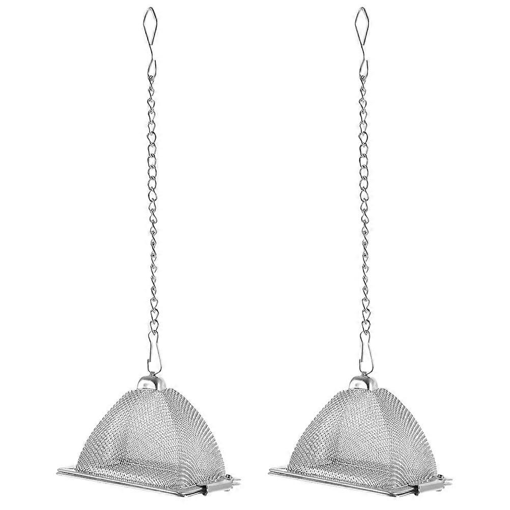 2Pcs Tea Infuser Metal Tea Strainer Loose Tea Filter Stainless Steel Tea Filter Pyramid Shape Tea Strainer