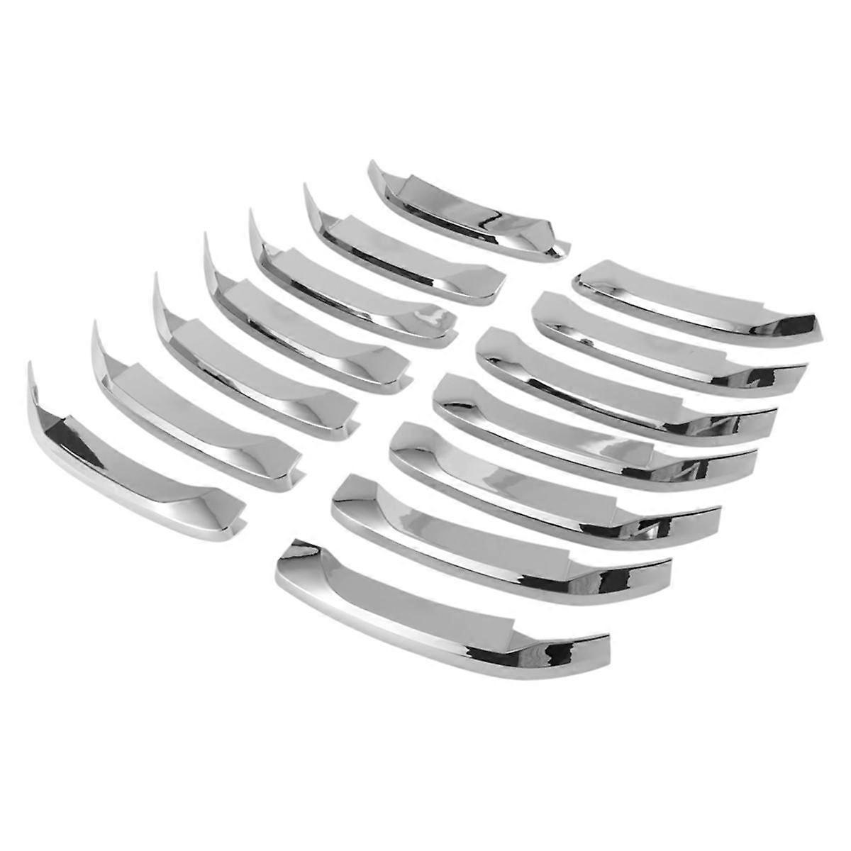 14Pcs Car Chrome Front Grill Decoration Strips Cover Trim for X1 F48 2016-2019 Accessories
