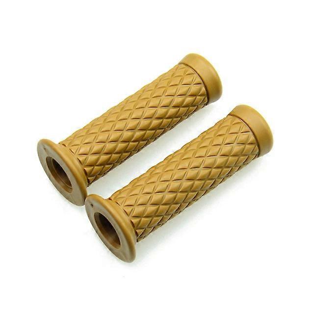 2 Pieces Retro Modified Motorcycle Handle Cover - 22mm 24mm Motorcycle Handlebar Protector Rubber Bar End Thruster Grip