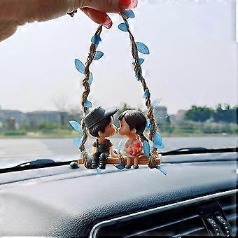 thumbnail image 2 of Handmade Macrame Rainbow Car Mirror Hanging 2 of 11