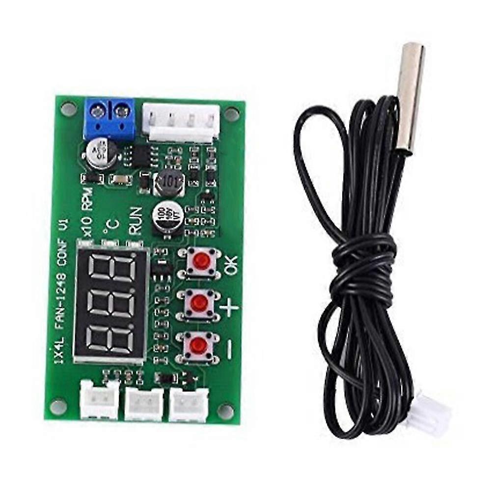 DC 12V 24V 48V 5A 2 3 4 Wire PWM Motor Fan Speed Controller Governor Temperature Control Support EB