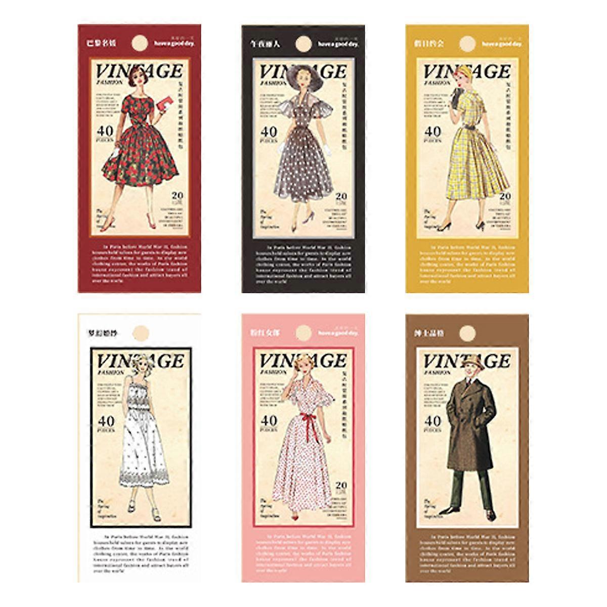240 PCS vintage αυτοκόλλητα ανθρώπων για Journaling Scrapbooking, ρετρό αυτοκόλλητα γυναικών Washi κοριτσιών μόδας για προμήθειες λευκωμάτων