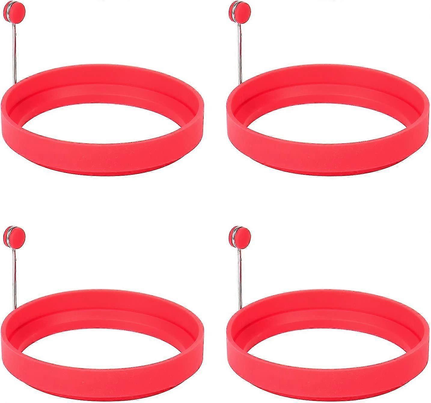 Perfekte Spiegeleiform oder Pfannkuchenringe (neu, 4 Stück, rot)