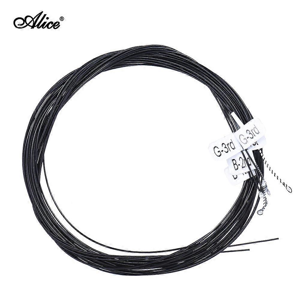 Alice AC136BK-H Black Nylon Classical Guitar Strings 6pcs/set (.0285-.044) Hard Tension with One Complimentary G-3rd String