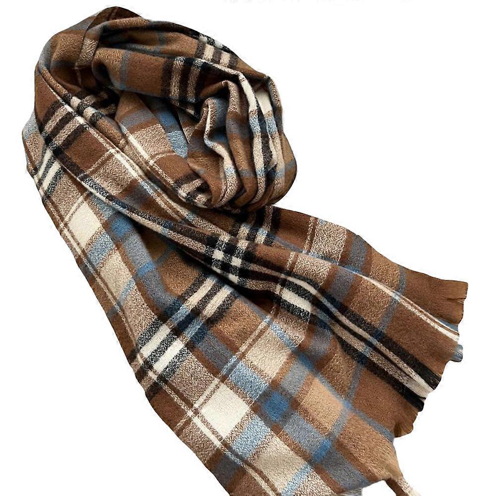 Woman\'s Winter Scarf Thick Warm Scarf with Simple Plaid Design for Cold Weather Outdoor Skiing and Cycling