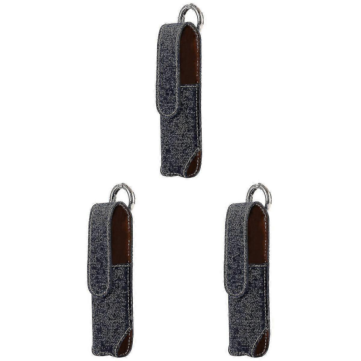 3pcs Cigarette Case Leather Protective Cover Electronic Cigarette Supplies Accessory