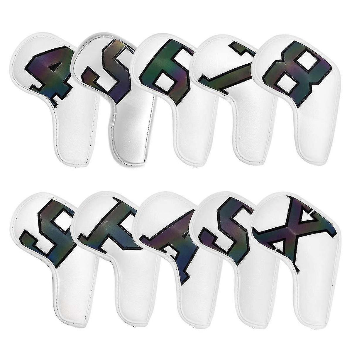 الغولف الحديد يغطي 10pcs الغولف الحديد رئيس يغطي مجموعة السمفونية الأبيض