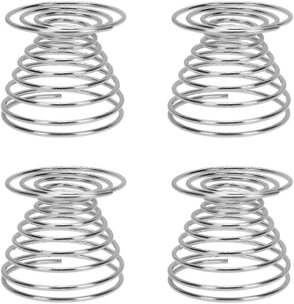4pcs Stainless Steel Egg Cups, Mini Spring Egg Trays