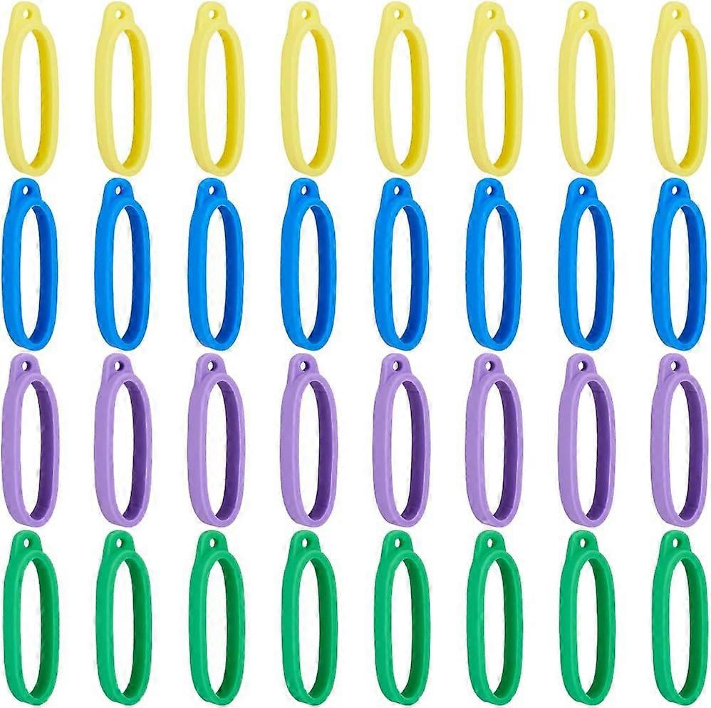 32PCS 4 Colors Anti-Lost Silicone Rubber Rings Holder 40mm/1.57 inch Diameter Multipurpose Adjustable Cases Necklace Lanyard Replacement Pendant Carry