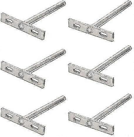 6 PCS Shelf Support Floating Shelf Brackets T-Bracket Fixing Hardware