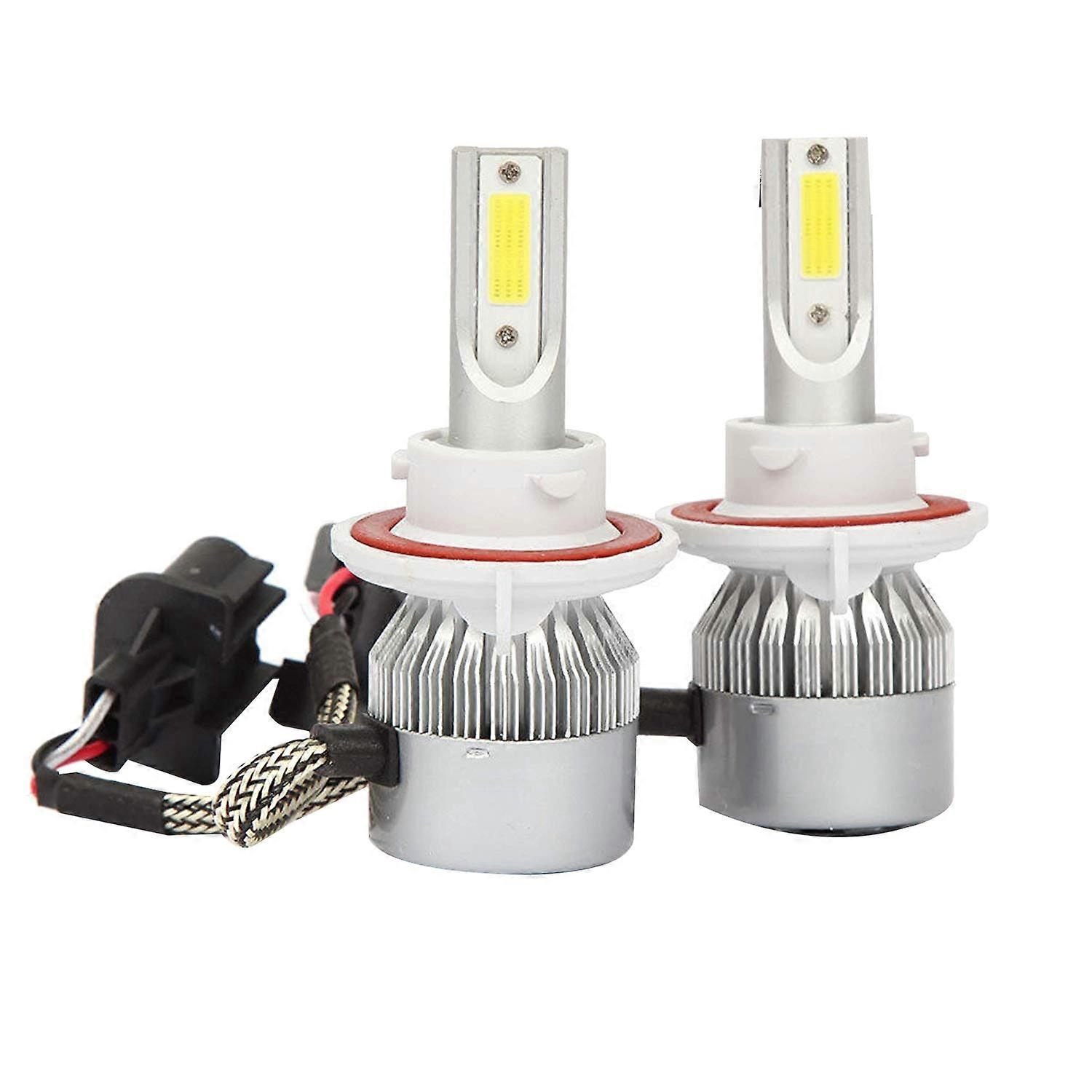 (2er Pack) für H13 / 9008 LED Scheinwerferlampe (nah und fern) C6 Umbausatz, 72W 8500LM 6500K Kaltweiß