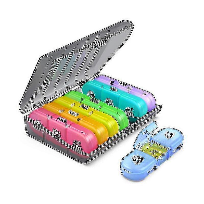 One Week Medicine Case Pill Box Divide Storage Tablet Advantageous Container