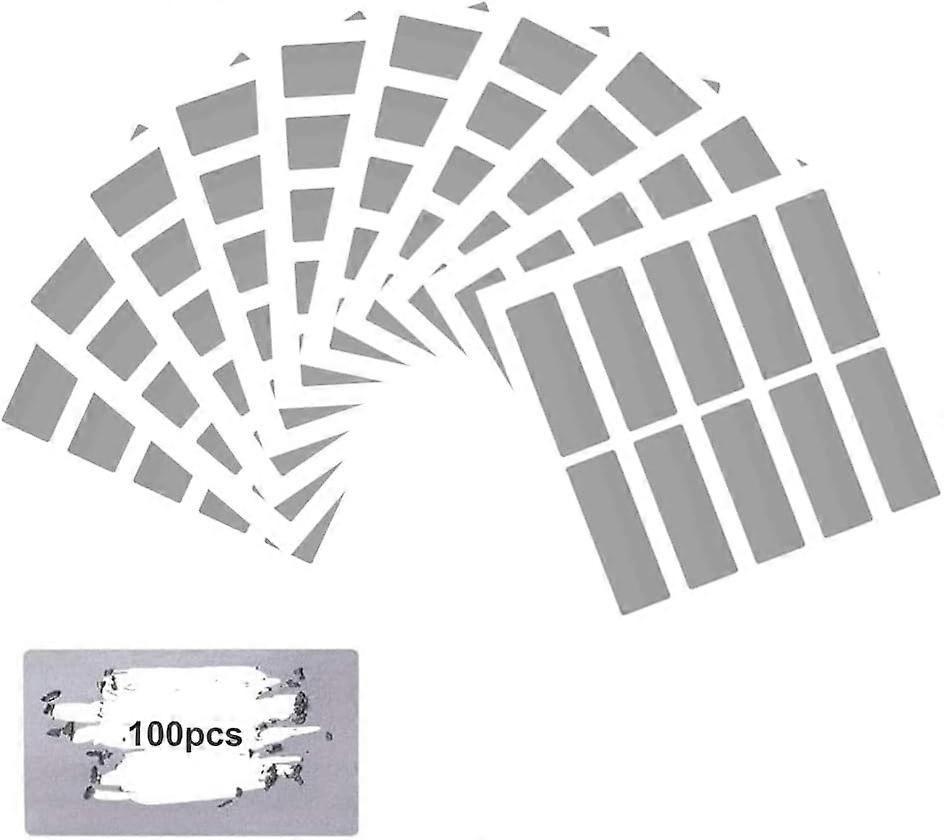 A pack of 100 sheets of 1000 scratch able rectangular stickers, stickers, and stickers for scrapbooks, postcards, surprise gifts, gray (1.5 x 4.8 cm)