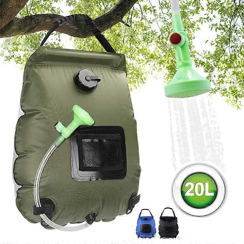 Solar Shower Bag, 20L Solar Camping Shower Bag Solar Heating Portable Water