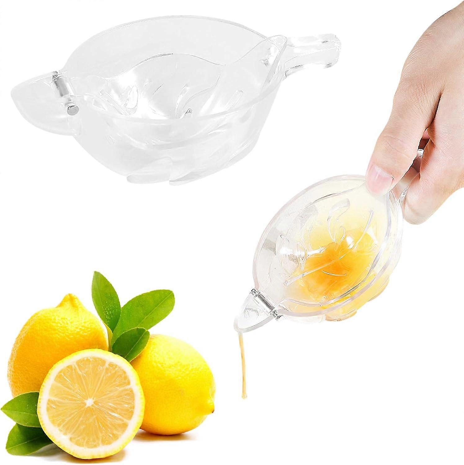 2 Pcs Manual Lemon Squeezer, Transparent Lemon Squeezer