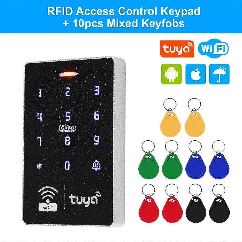 5YOA S10W Tuya Access Control APP Remote Smart Door Lock IP68 Waterproof Keyless Keypad WIFI Standalone EM RFID Card Door Entry