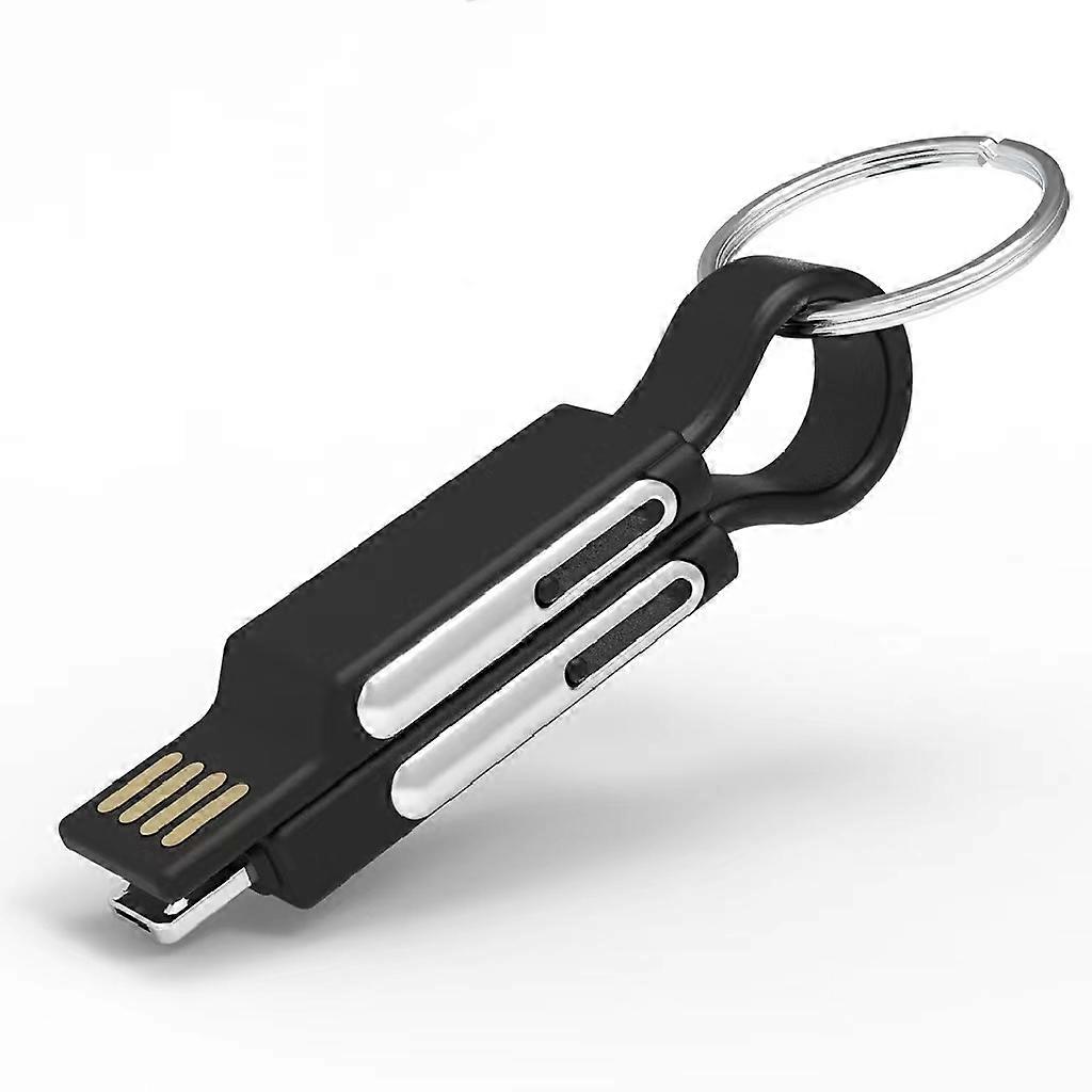 6 In 1 Magnetic Keychain Usb Fast Charging Cable All In One Usb Multi Charger & Transfer Cable Keyring Compatible With Apple & Android