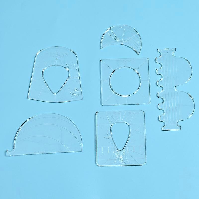 Multifunctional Special-shaped Sewing Patchwork Ruler Set Acrylic Edge Fixing Tools Diy Tailor Handmade Quilting Accessories