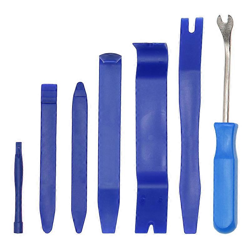 New Door Trim Tool - 7 Piece Trim Tool, Trim Tool, Panel Removal Tool with Trim Removal Tool for Car Dashboard Radio Audio Installer7pcs-blue