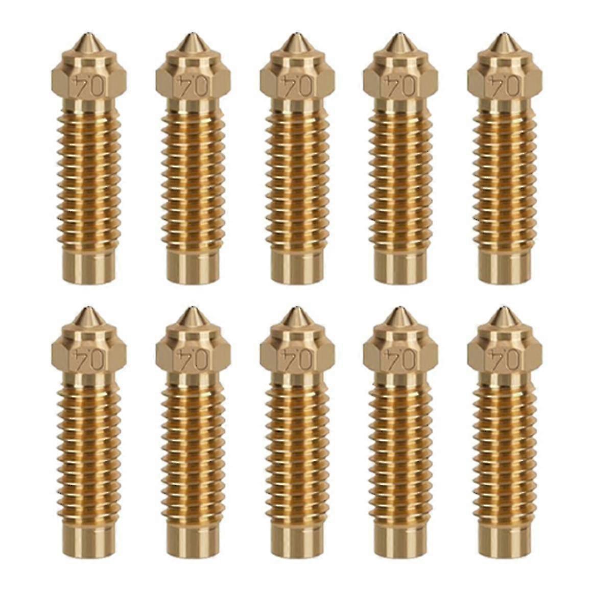 10 قطع لفوهة النحاس نبتون 4plus / 4max 0.4 مم فوهة درجة حرارة عالية ل 1.75 مم PLA / ABS / petg / TPU / PC / PP / نايلون /