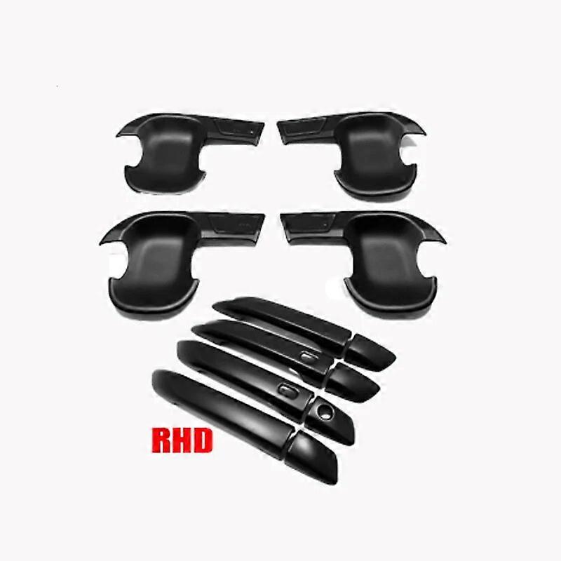Redkid LHD RHD Per Isuzu MU-X MU X 2022 2023 2024 ABS in fibra di carbonio Coperchio maniglia porta laterale Trim Ciotola porta Adesivo Accessori R...