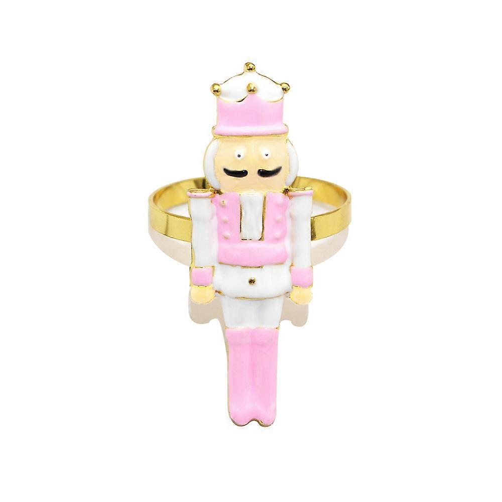 Nutcracker Soldier Napkin Ring Christmas Dining Table Family Gatherings Napkin Buckle Nutcracker Shaped Napkin Buckle Decor