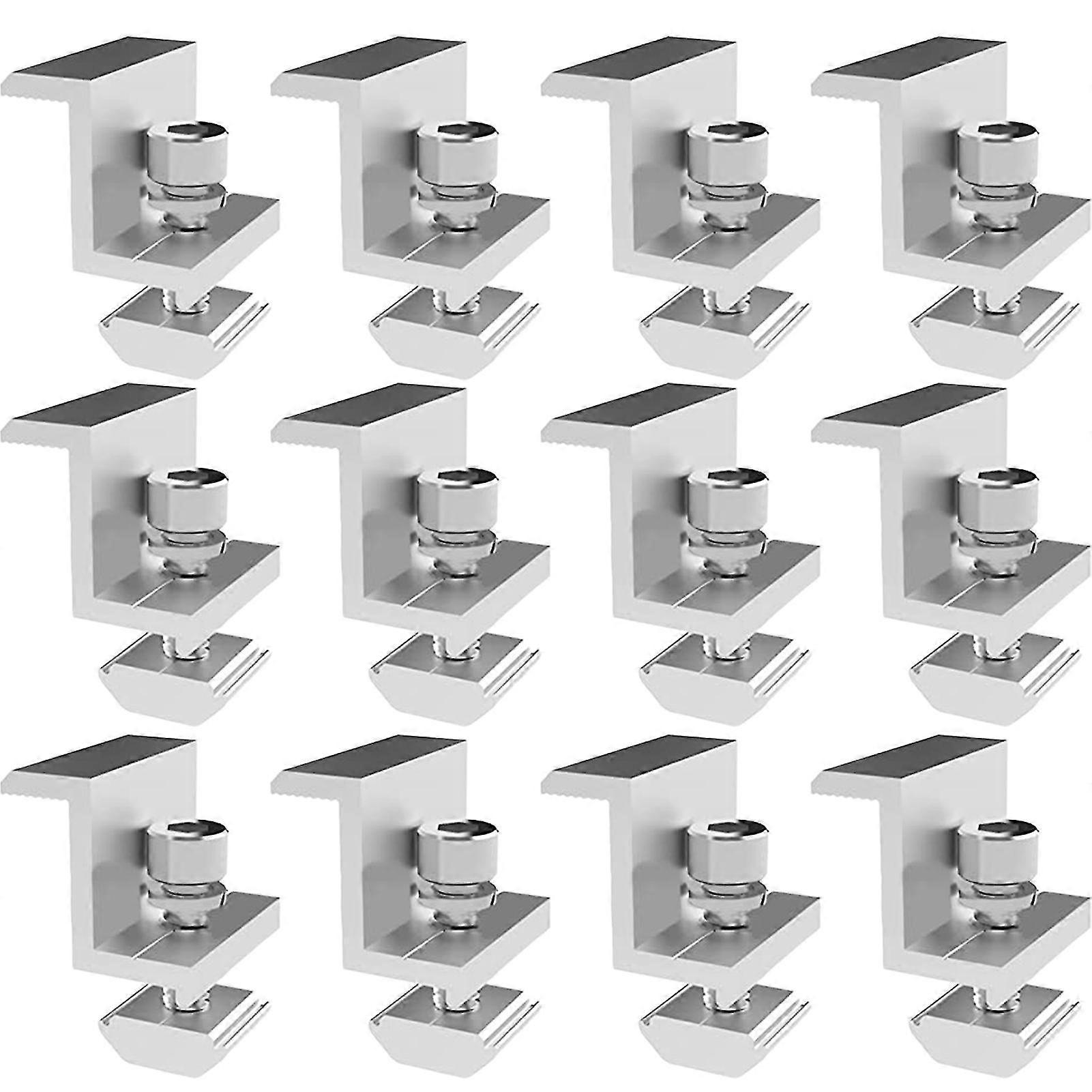 Solar End Clamps Solar Panel Z Bracket Solar Module Holder End Clamp Kit Adjustables Fixing Solar Module Holder