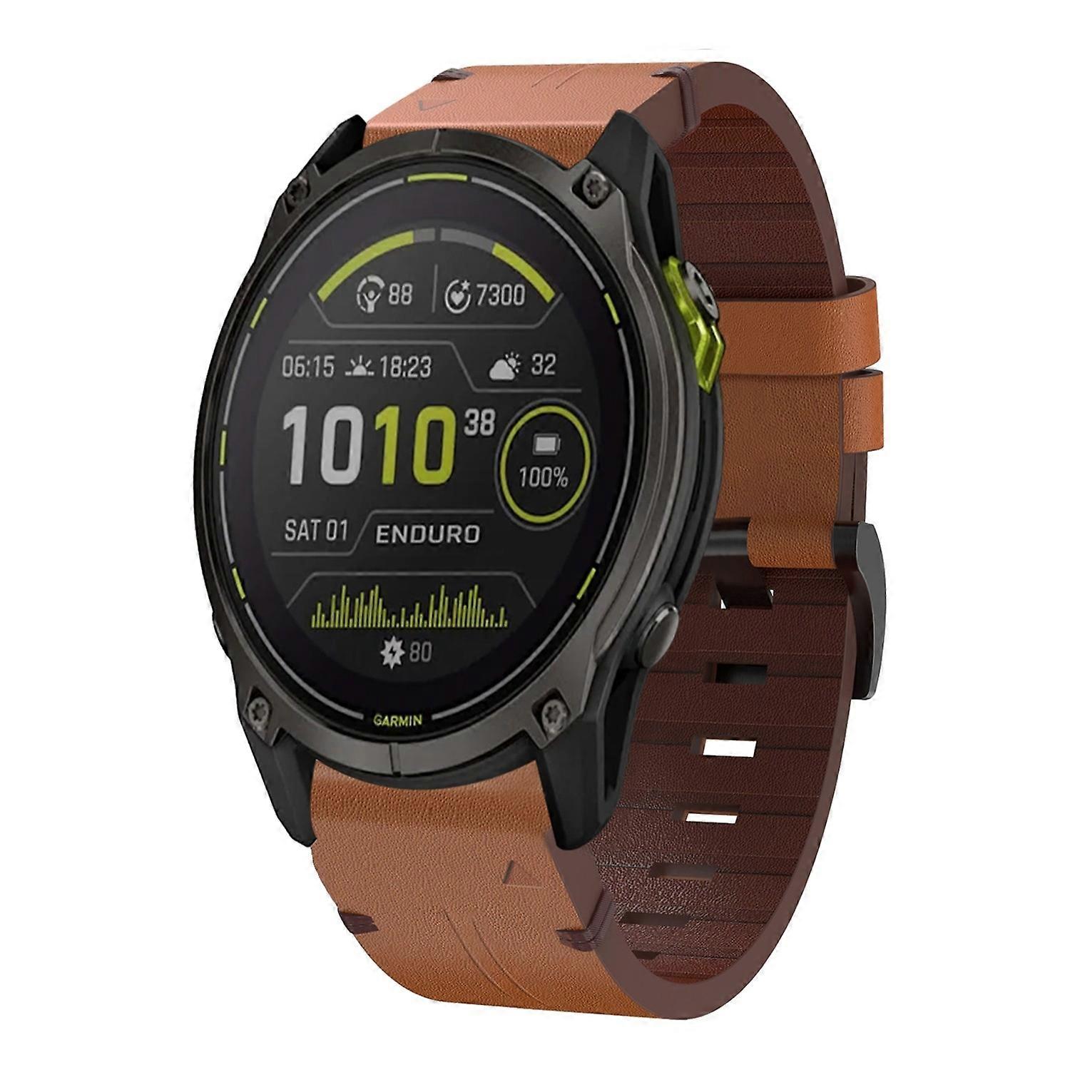 Leather Watch Band For Garmin Enduro 3