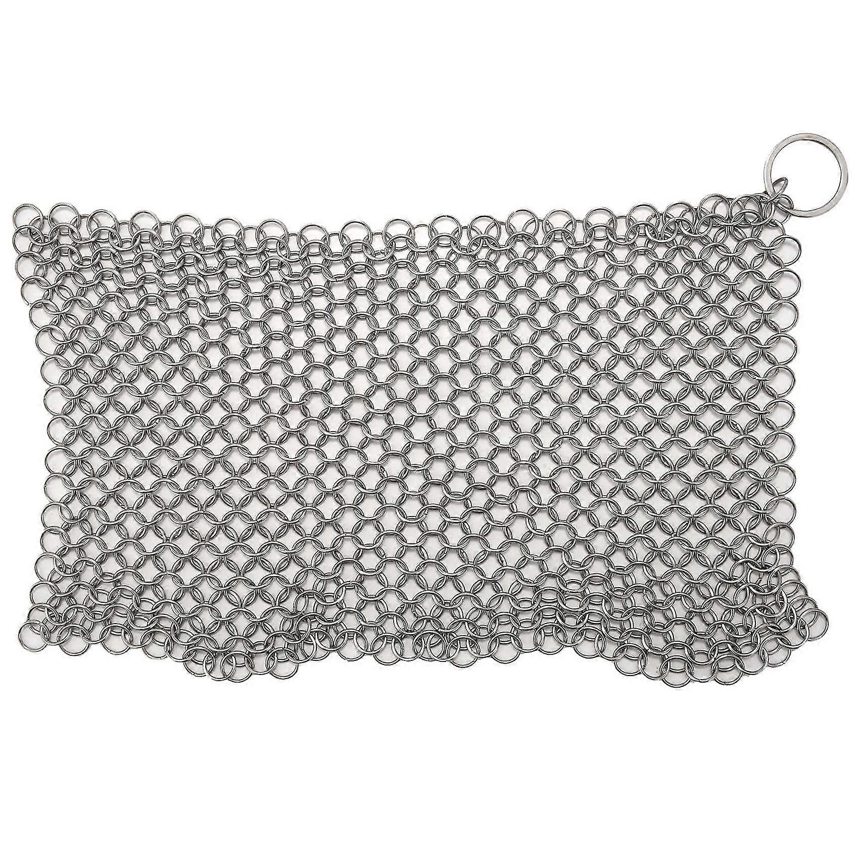 Ferro -premium 316 Aço Inoxidável Chainmail Scrubber , 8x6 polegadas + (anúncios