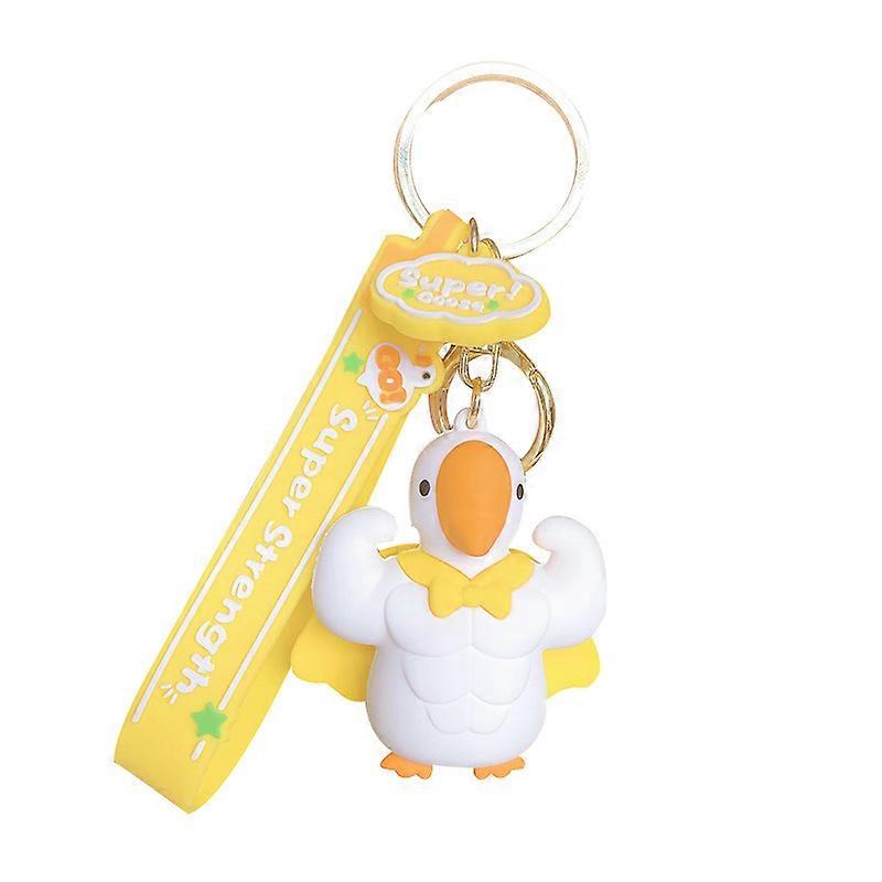 Creative Keychain Cartoon Vigorous Goose Key Chain Pendant Multi-color Optional
