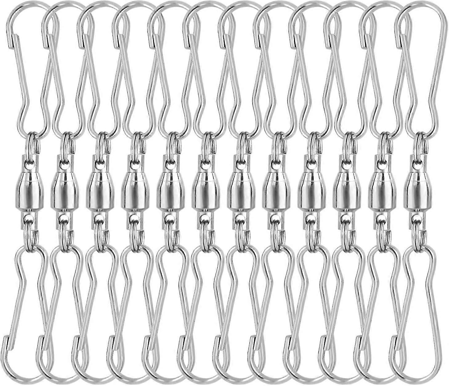 30pcs Spinning Dual Clip Swivel Hooks For Wind Spinners Hanging Windsock